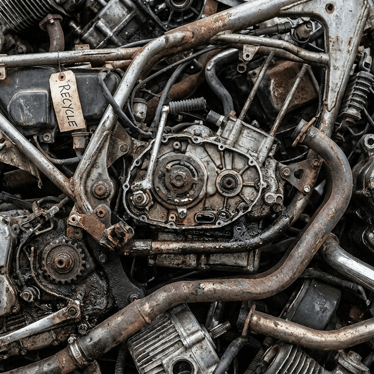 Motorcycle Parts Drained Motors Recycle Strong